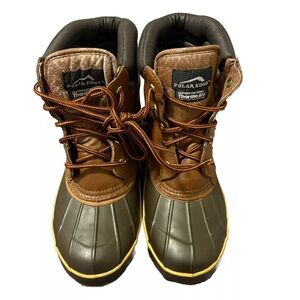 POLAR EDGE Duck Boots Mens 9 Brown Tan Thermolite‎ All-Weather Gorpcore Outdoors